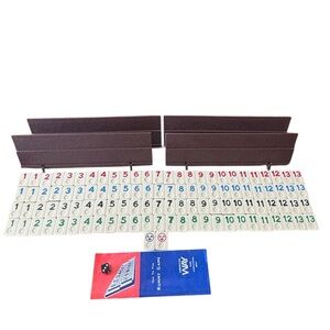 Vintage Rummy Game Rummy-O Tile Set Brown Carry Case Complete Game Night